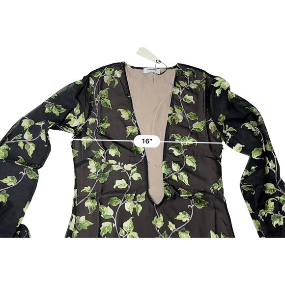 Rumored + Revolve Sterling Mini Dress SMALL Ivy Floral Black Sexy Date Night - Picture 6 of 11